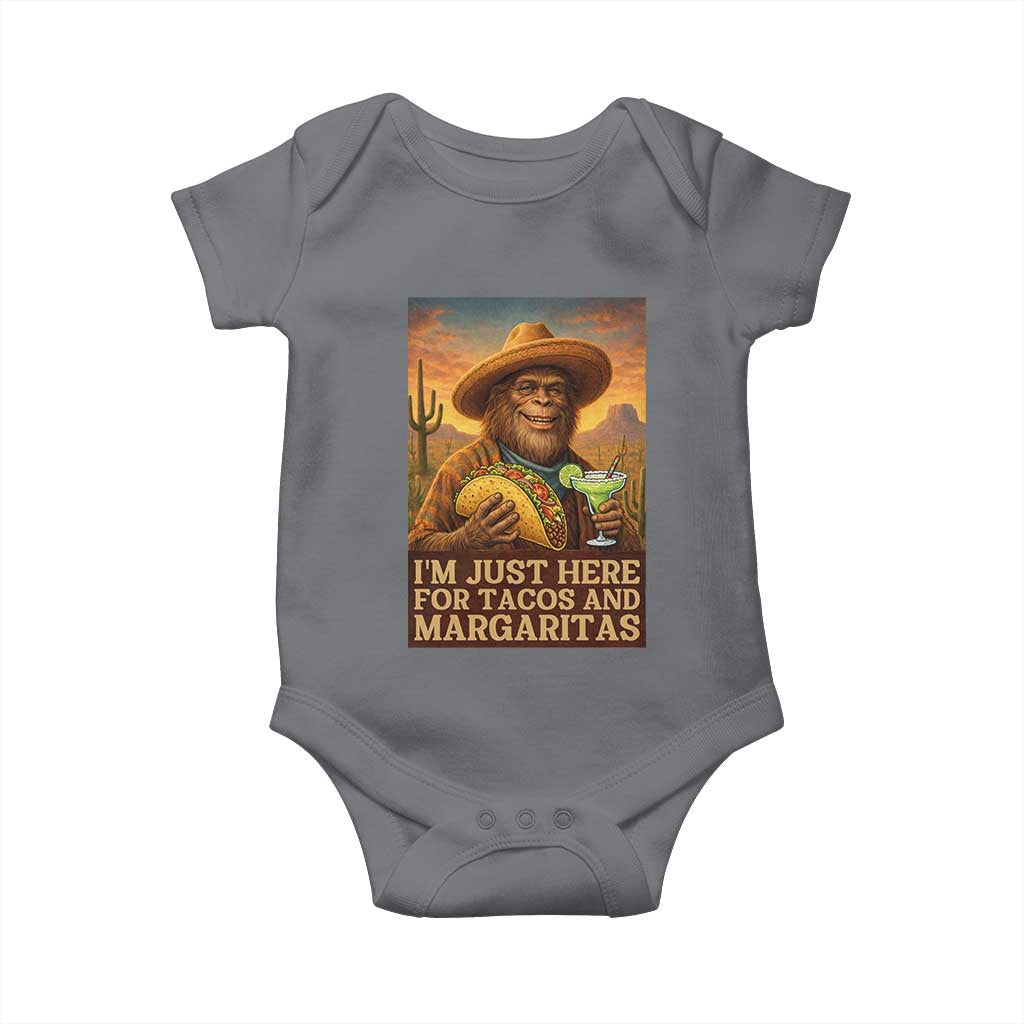 Funny El Squatcho Cinco De Mayo Baby Onesie Just Here For Tacos And Margaritas