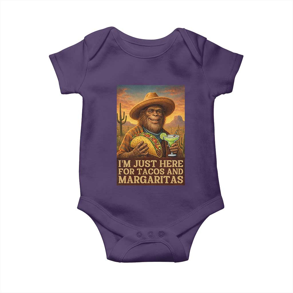 Funny El Squatcho Cinco De Mayo Baby Onesie Just Here For Tacos And Margaritas
