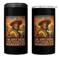 Funny El Squatcho Cinco De Mayo 4 in 1 Can Cooler Tumbler Just Here For Tacos And Margaritas