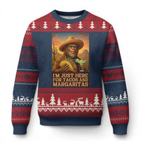Funny El Squatcho Cinco De Mayo Ugly Christmas Sweater Just Here For Tacos And Margaritas