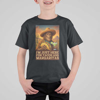 Funny El Squatcho Cinco De Mayo T Shirt For Kid Just Here For Tacos And Margaritas
