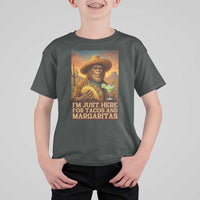Funny El Squatcho Cinco De Mayo T Shirt For Kid Just Here For Tacos And Margaritas