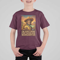 Funny El Squatcho Cinco De Mayo T Shirt For Kid Just Here For Tacos And Margaritas