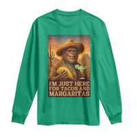 Funny El Squatcho Cinco De Mayo Long Sleeve Shirt Just Here For Tacos And Margaritas