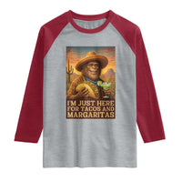 Funny El Squatcho Cinco De Mayo Raglan Shirt Just Here For Tacos And Margaritas