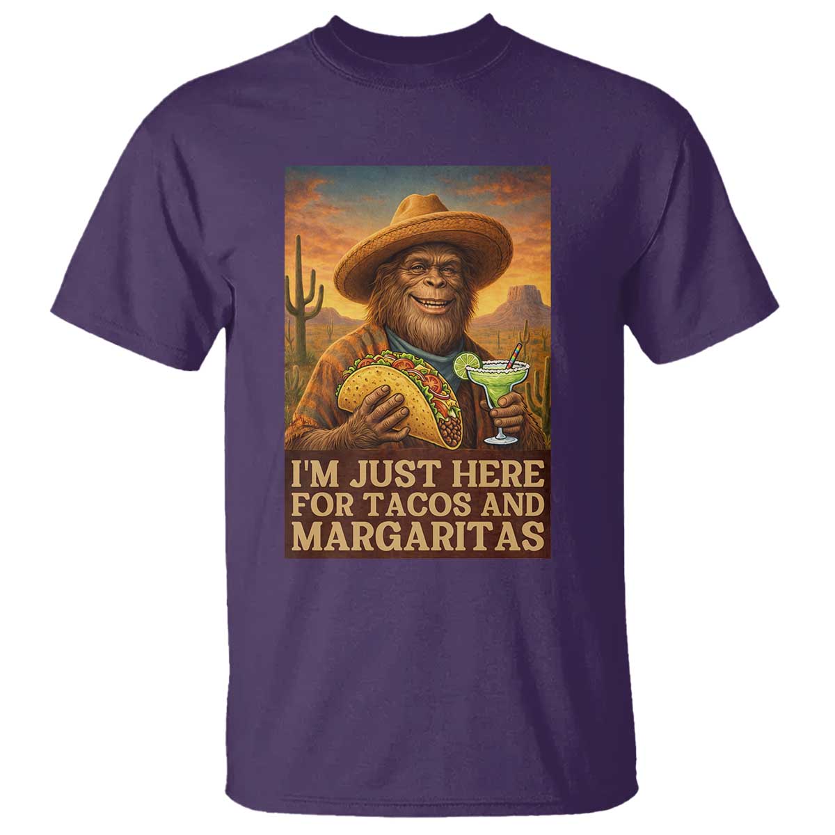 Funny El Squatcho Cinco De Mayo T Shirt Just Here For Tacos And Margaritas