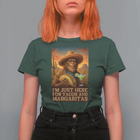 Funny El Squatcho Cinco De Mayo T Shirt For Women Just Here For Tacos And Margaritas