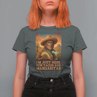 Funny El Squatcho Cinco De Mayo T Shirt For Women Just Here For Tacos And Margaritas