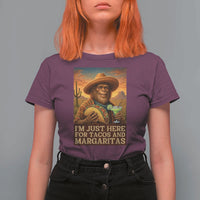 Funny El Squatcho Cinco De Mayo T Shirt For Women Just Here For Tacos And Margaritas