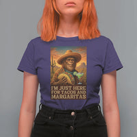 Funny El Squatcho Cinco De Mayo T Shirt For Women Just Here For Tacos And Margaritas