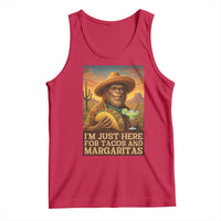Funny El Squatcho Cinco De Mayo Tank Top Just Here For Tacos And Margaritas