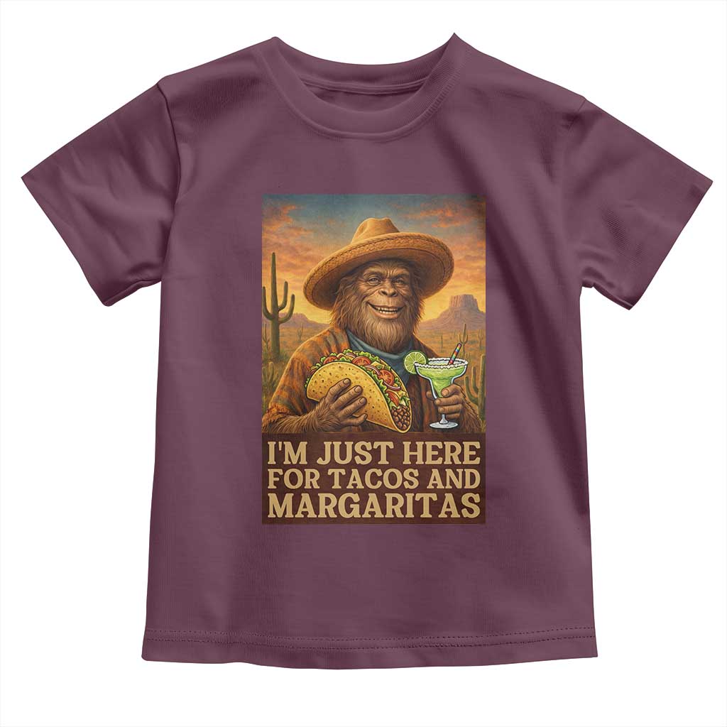 Funny El Squatcho Cinco De Mayo Toddler T Shirt Just Here For Tacos And Margaritas
