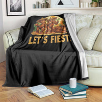 Funny Drunk Bigfoot Cinco De Mayo Throw Blanket Lets Fiesta Party Gift