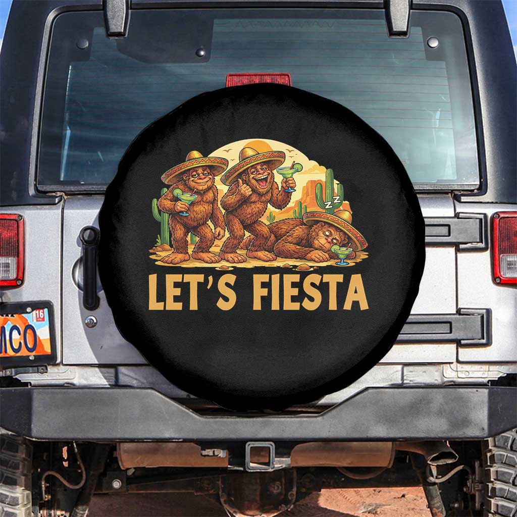 Funny Drunk Bigfoot Cinco De Mayo Spare Tire Cover Lets Fiesta Party Gift