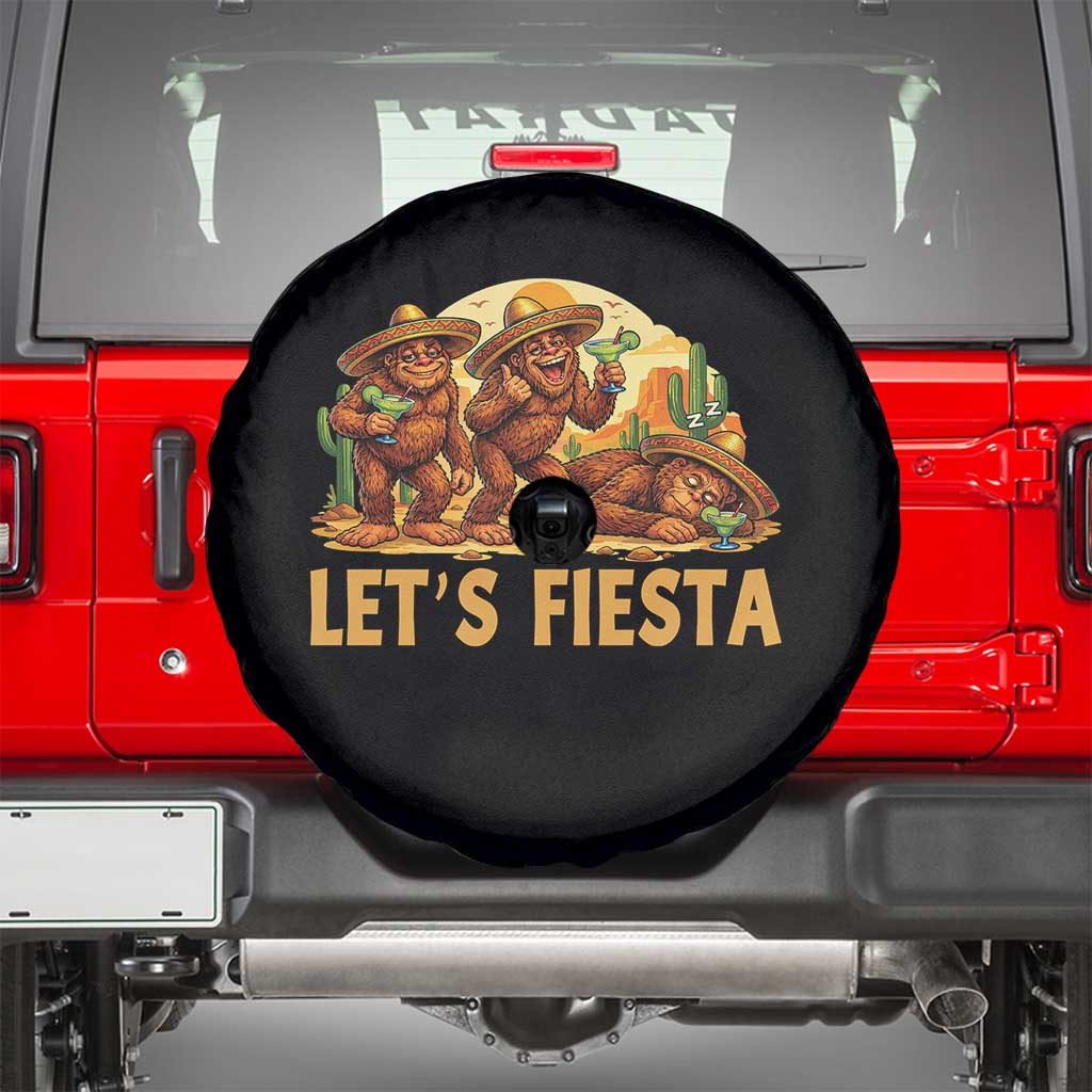 Funny Drunk Bigfoot Cinco De Mayo Spare Tire Cover Lets Fiesta Party Gift