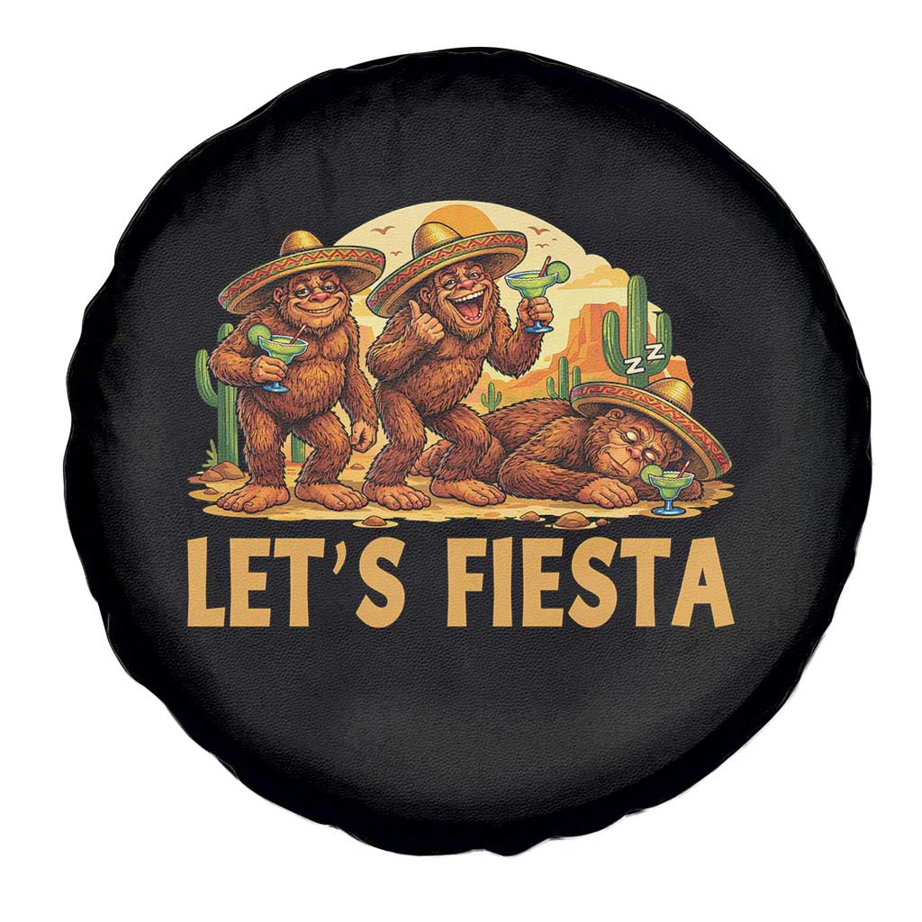 Funny Drunk Bigfoot Cinco De Mayo Spare Tire Cover Lets Fiesta Party Gift
