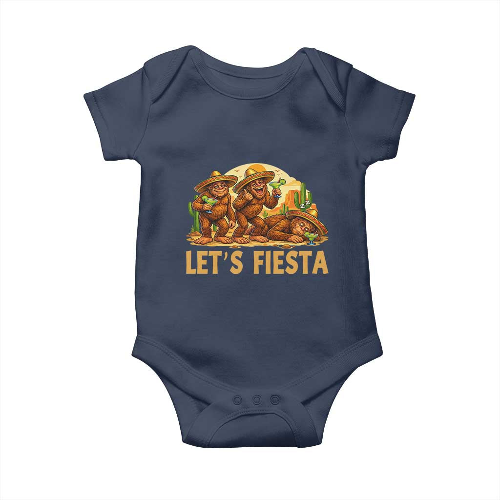 Funny Drunk Bigfoot Cinco De Mayo Baby Onesie Lets Fiesta Party Gift