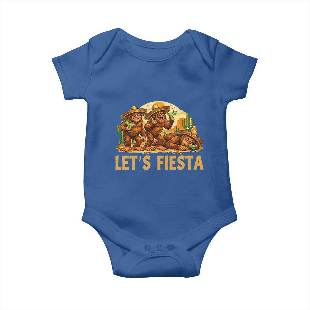 Funny Drunk Bigfoot Cinco De Mayo Baby Onesie Lets Fiesta Party Gift