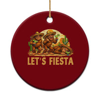Funny Drunk Bigfoot Cinco De Mayo Ceramic Ornament Lets Fiesta Party Gift