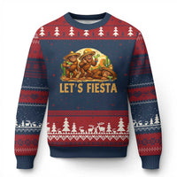Funny Drunk Bigfoot Cinco De Mayo Ugly Christmas Sweater Lets Fiesta Party Gift