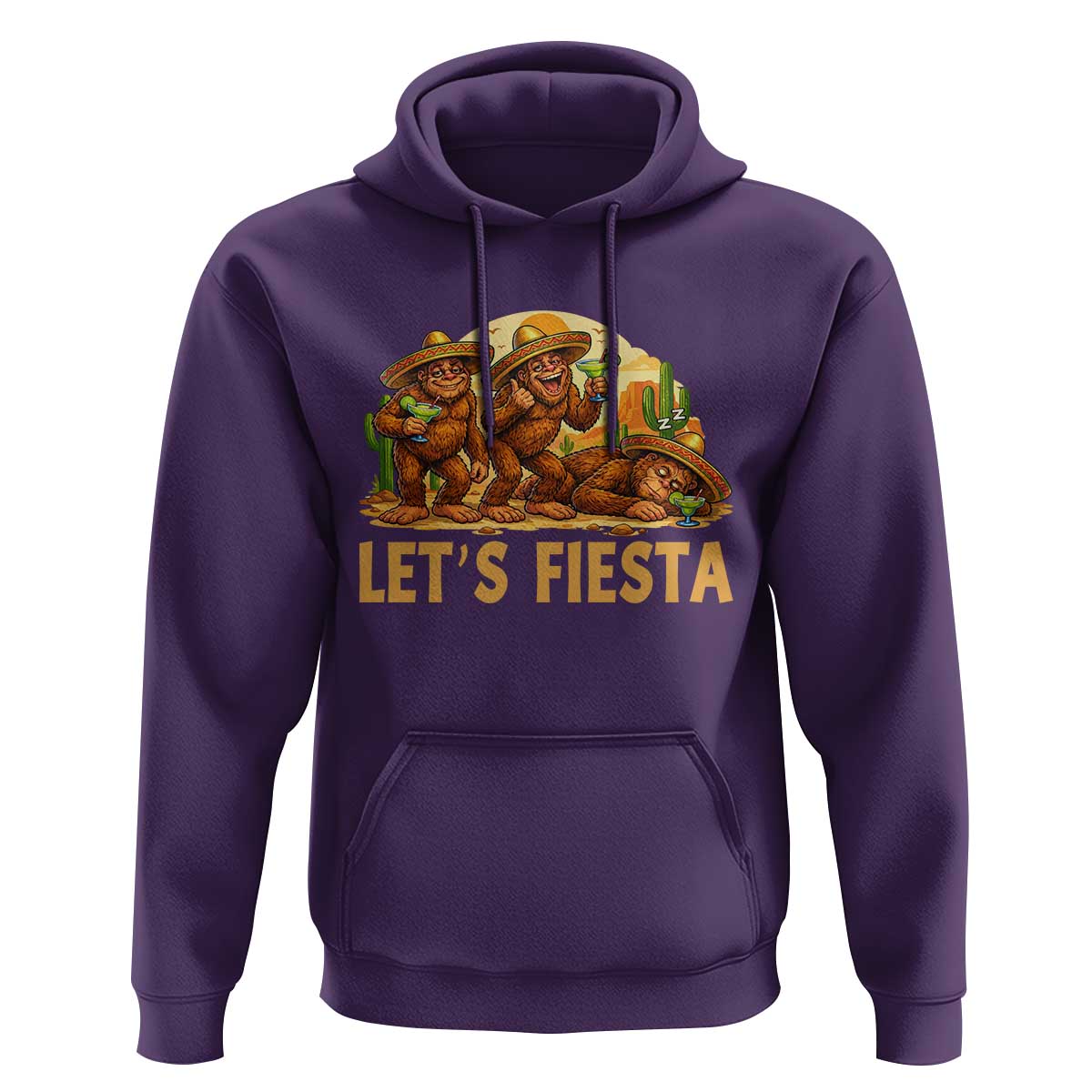 Funny Drunk Bigfoot Cinco De Mayo Hoodie Lets Fiesta Party Gift