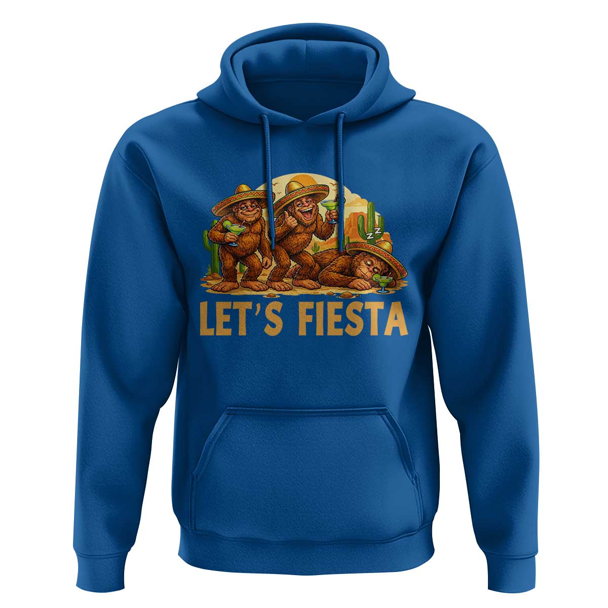 Funny Drunk Bigfoot Cinco De Mayo Hoodie Lets Fiesta Party Gift