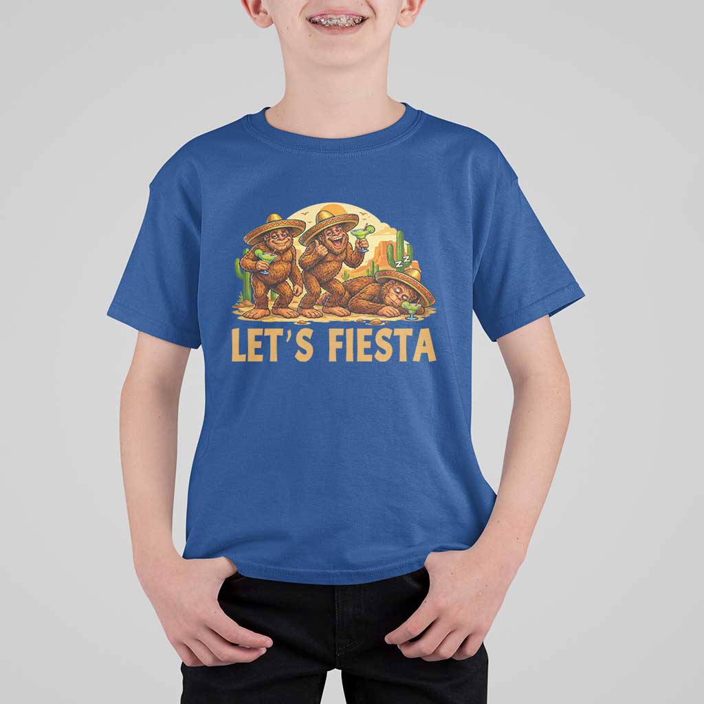Funny Drunk Bigfoot Cinco De Mayo T Shirt For Kid Lets Fiesta Party Gift
