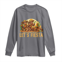 Funny Drunk Bigfoot Cinco De Mayo Long Sleeve Shirt Lets Fiesta Party Gift