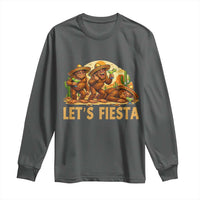 Funny Drunk Bigfoot Cinco De Mayo Long Sleeve Shirt Lets Fiesta Party Gift