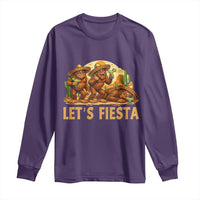 Funny Drunk Bigfoot Cinco De Mayo Long Sleeve Shirt Lets Fiesta Party Gift