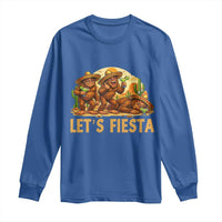 Funny Drunk Bigfoot Cinco De Mayo Long Sleeve Shirt Lets Fiesta Party Gift