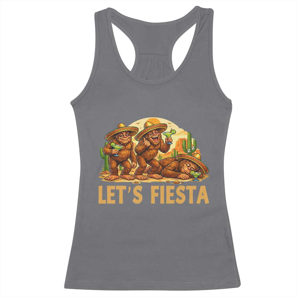 Funny Drunk Bigfoot Cinco De Mayo Racerback Tank Top Lets Fiesta Party Gift