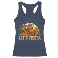 Funny Drunk Bigfoot Cinco De Mayo Racerback Tank Top Lets Fiesta Party Gift