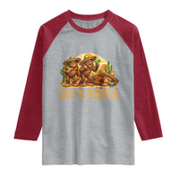 Funny Drunk Bigfoot Cinco De Mayo Raglan Shirt Lets Fiesta Party Gift