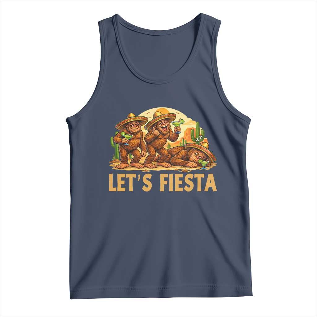 Funny Drunk Bigfoot Cinco De Mayo Tank Top Lets Fiesta Party Gift