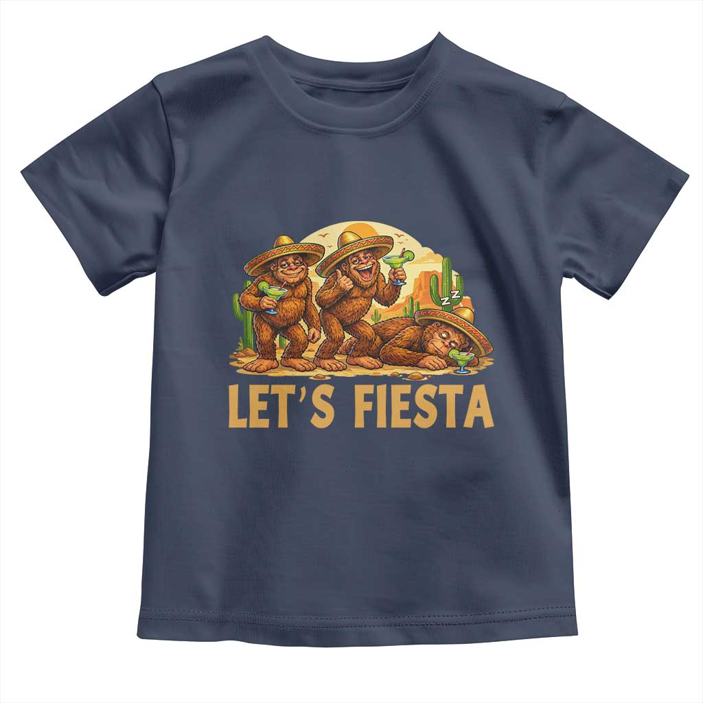 Funny Drunk Bigfoot Cinco De Mayo Toddler T Shirt Lets Fiesta Party Gift