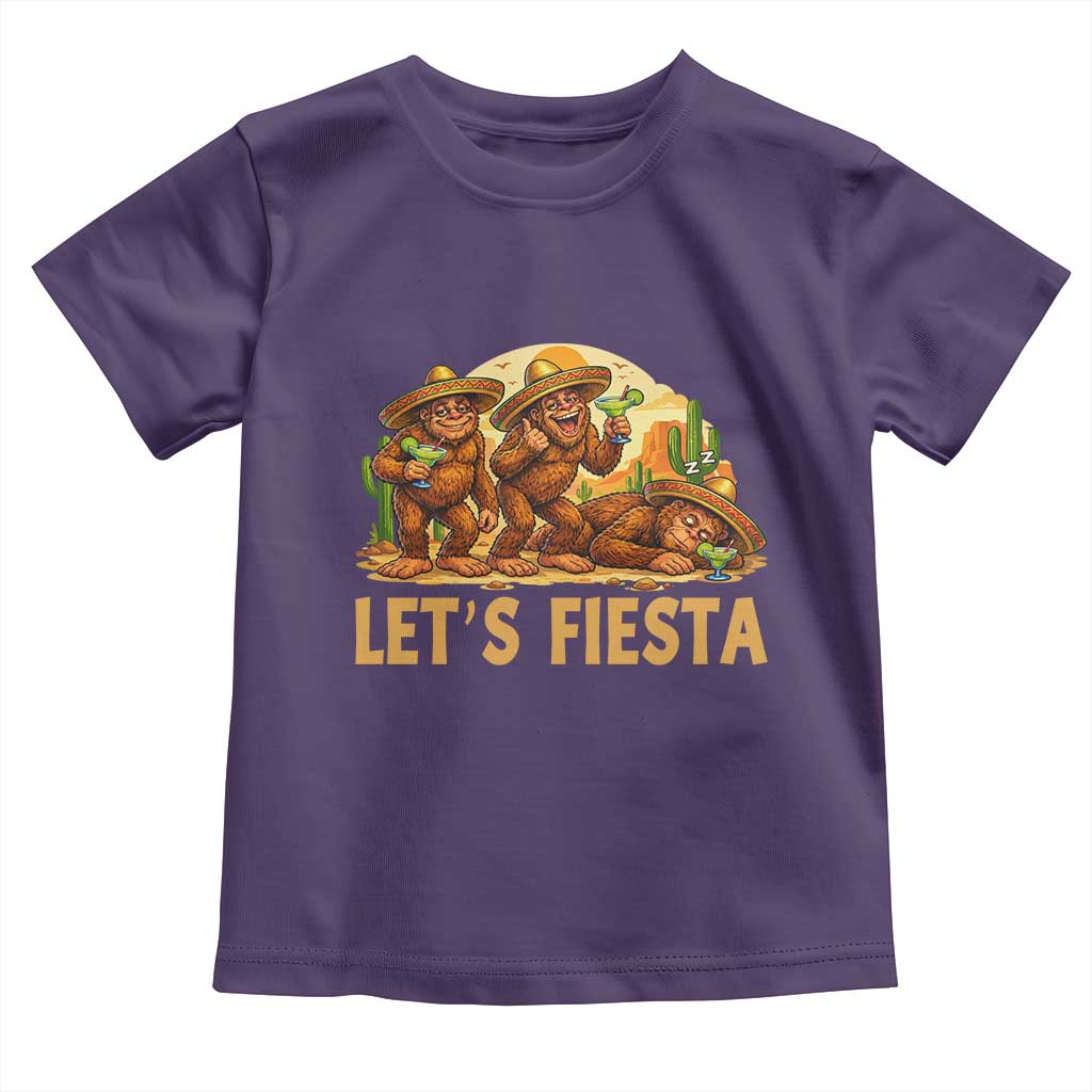 Funny Drunk Bigfoot Cinco De Mayo Toddler T Shirt Lets Fiesta Party Gift