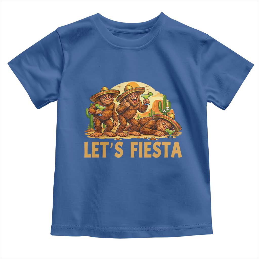 Funny Drunk Bigfoot Cinco De Mayo Toddler T Shirt Lets Fiesta Party Gift
