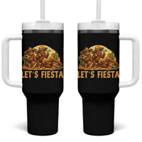 Funny Drunk Bigfoot Cinco De Mayo Tumbler With Handle Lets Fiesta Party Gift
