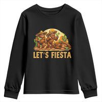 Funny Drunk Bigfoot Cinco De Mayo Youth Sweatshirt Lets Fiesta Party Gift
