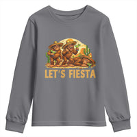 Funny Drunk Bigfoot Cinco De Mayo Youth Sweatshirt Lets Fiesta Party Gift