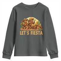 Funny Drunk Bigfoot Cinco De Mayo Youth Sweatshirt Lets Fiesta Party Gift