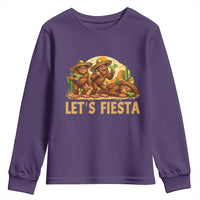 Funny Drunk Bigfoot Cinco De Mayo Youth Sweatshirt Lets Fiesta Party Gift