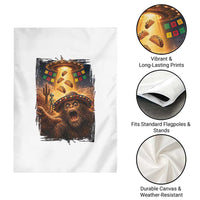 Funny Bigfoot Alien Selfie Garden Flag Cinco De Mayo Party Gift