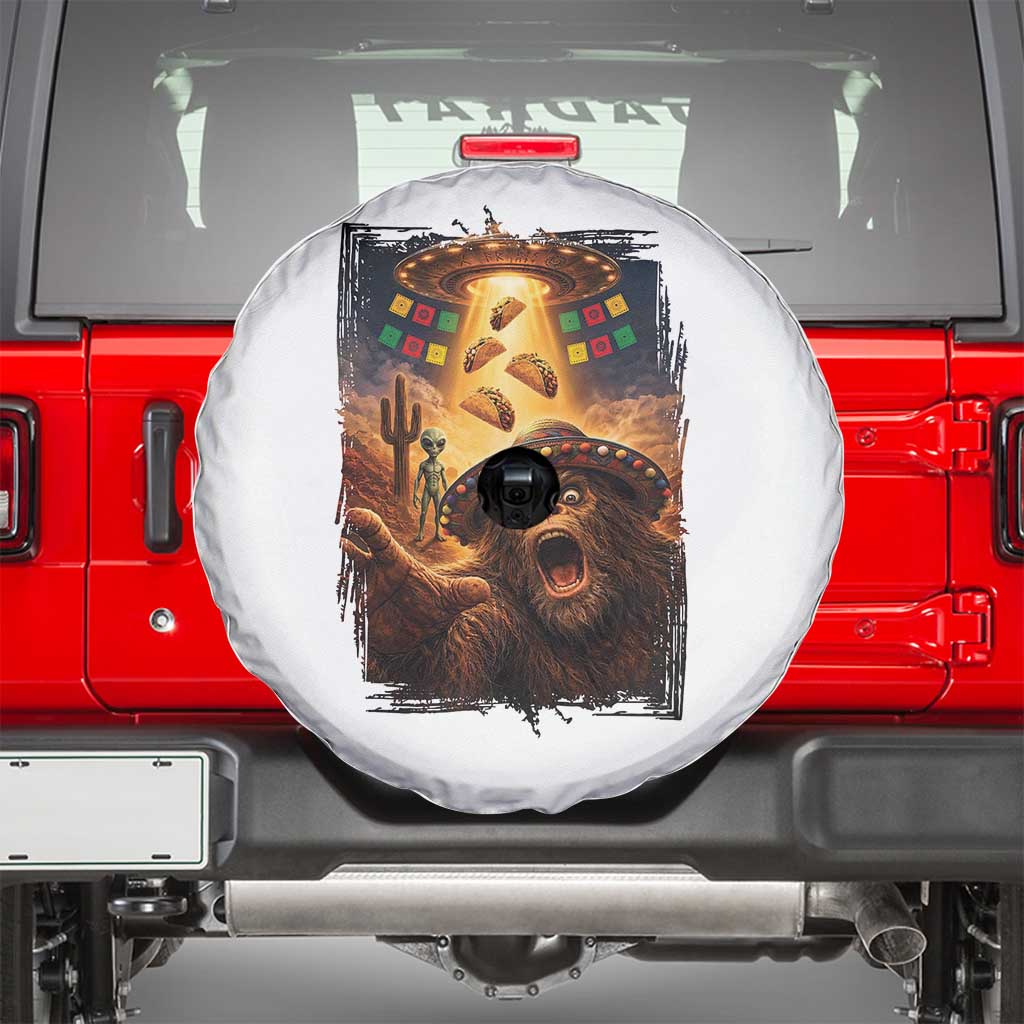 Funny Bigfoot Alien Selfie Spare Tire Cover Cinco De Mayo Party Gift