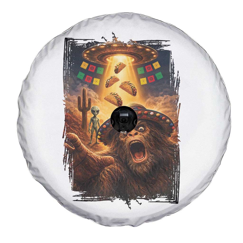 Funny Bigfoot Alien Selfie Spare Tire Cover Cinco De Mayo Party Gift