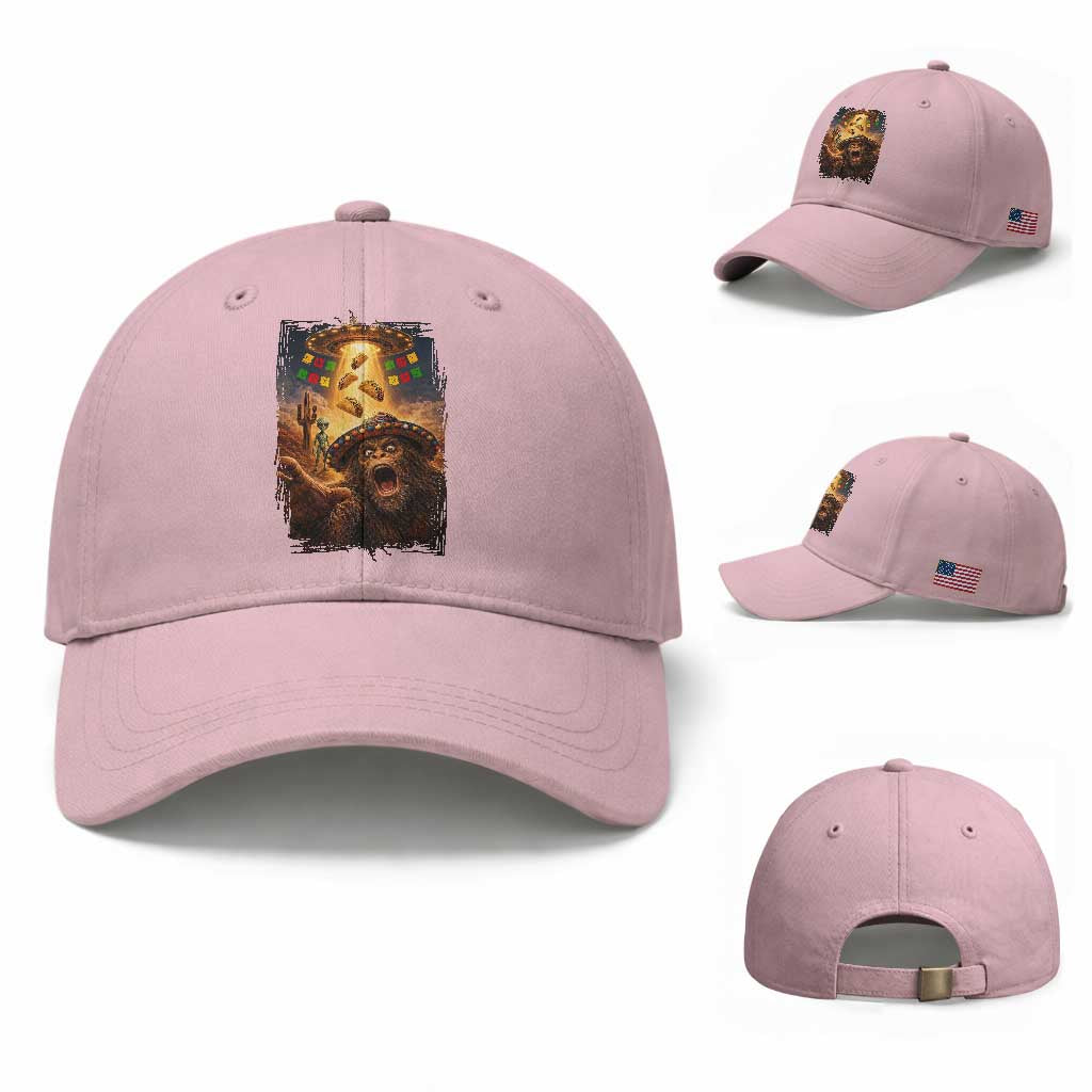 Funny Bigfoot Alien Selfie Baseball Cap Cinco De Mayo Party Gift