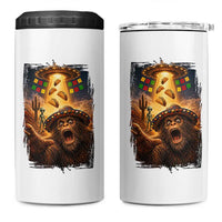 Funny Bigfoot Alien Selfie 4 in 1 Can Cooler Tumbler Cinco De Mayo Party Gift