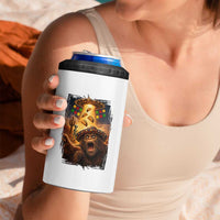 Funny Bigfoot Alien Selfie 4 in 1 Can Cooler Tumbler Cinco De Mayo Party Gift