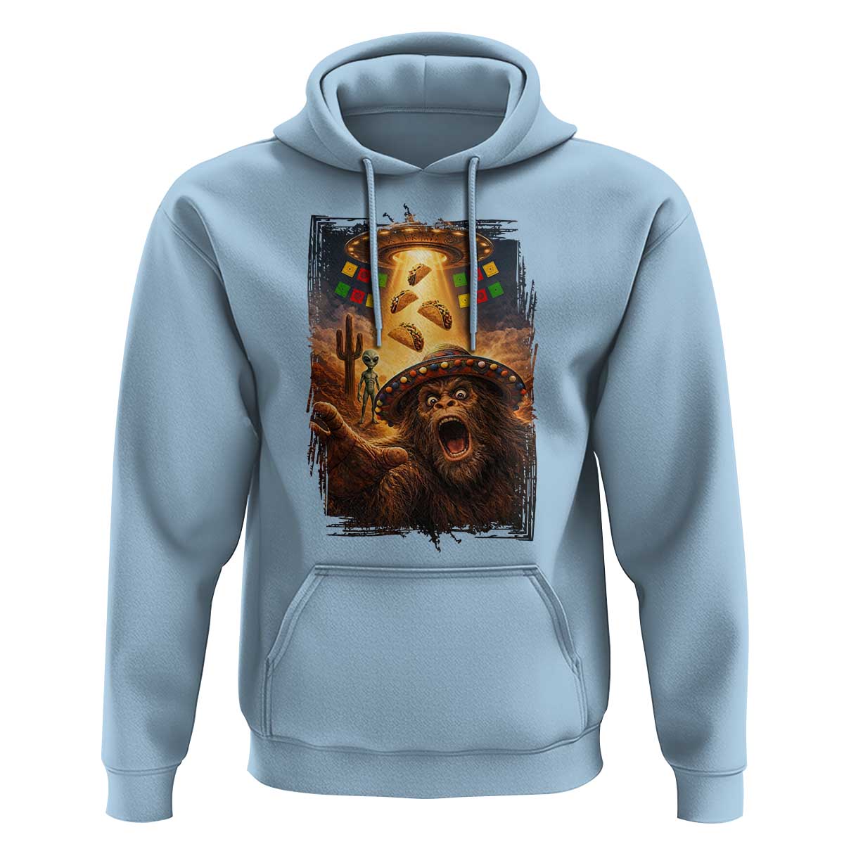 Funny Bigfoot Alien Selfie Hoodie Cinco De Mayo Party Gift